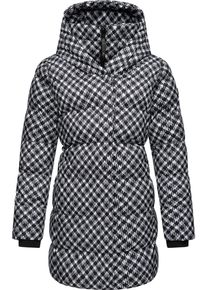 Ragwear Damen Steppmantel "Niara Print", schwarz, modisch, Gr. M, Obermaterial: 100% Polyester, Innenfutter: 100% Polyester, Wattierung: 100%