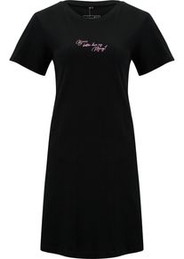 MISS TEE Damen Shirtkleid "Miss Tee Be Better Ladies Tee Dress", schwarz, klassisch, Gr. XS, 100% Baumwolle, Kleider