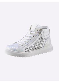 Gemini Damen Schnürschuh, Gr. 40, weiß, Glattleder, sportlich, Schuhe