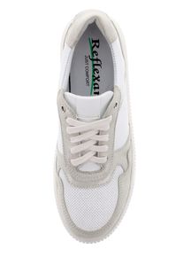 Reflexan Damen Sneaker, Gr. 40, silber, Glattleder, Nubukleder, sportlich, Schuhe