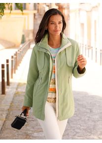Casual Looks Damen Langjacke, grün, Gr. 36, unifarben, 100% Polyester, Jacken