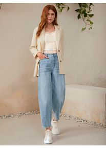 Inspirationen Damen Jackenblazer "Blazer", beige, Gr. 40, 94% Polyester, 6% Elasthan, Blazer