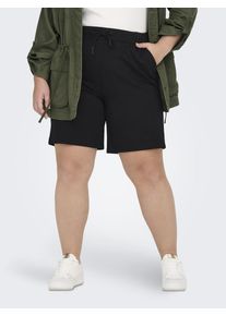 Only CARMAKOMA Damen Shorts "CARGOLDTRASH", schwarz, Gr. 42, Obermaterial: 63% Viskose (LENZING ECOVERO), 32% Nylon, 5% Elasthan, Hosen