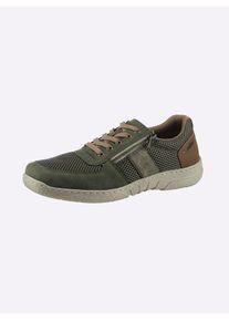 Rieker Herren Schnürschuh, Gr. 43, grün, Lederimitat, Textil, sportlich, Schuhe