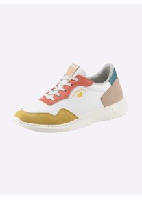 Heine Damen Sneaker, Gr. 42, bunt, Leder, Veloursleder, Synthetik, modisch, Schuhe