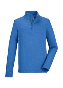 Killtec Kinder Langarmshirt "KSW 185 BYS LS SHRT", blau, sportlich, Gr. 140, 88% Polyester 12% Elasthan, Shirts