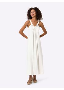Heine Damen Jerseykleid "Jersey-Kleid", beige, Gr. 40, unifarben, 95% Viskose, 5% Elasthan, Kleider