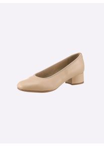 CLASSIC Damen Slipper, Gr. 37, beige, Glattleder, feminin, Schuhe