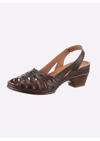 Gemini Damen Sandale, Gr. 42, braun, Glattleder, sportlich, Schuhe