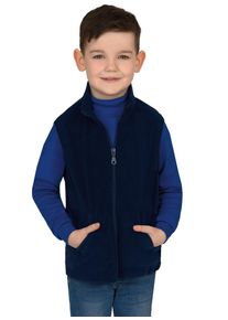 TRIGEMA Kinder Fleeceweste "TRIGEMA Fleeceweste", blau, sportlich, Gr. 140, 100% Polyester, Westen