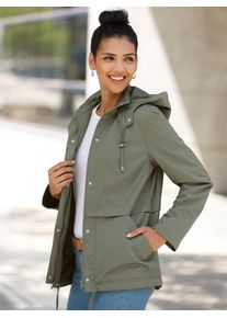 Classic Basics Damen Anorak, grün, Gr. 42, unifarben, 65% Polyester, 35% Baumwolle, Jacken