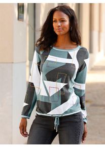 Inspirationen Damen Strickpullover "Pullover", beige, Gr. 40, gemustert, mehrfarbig, 50% Baumwolle, 50% Polyacryl, Pullover