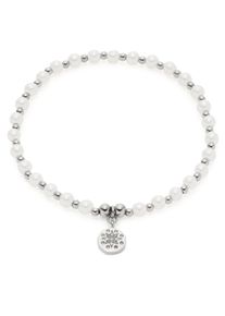 CIAO! BY LEONARDO Damen Armband "Pelena CIAO, 021176", Edelstahl-Perlen-Polyurethan, weiß, CIAO BY LEONARDO, Edelstahl, Perlen, Polyurethan, Armbänder, mit