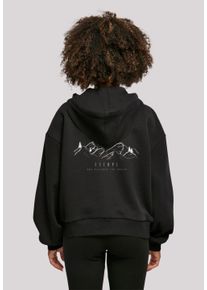 F4NT4STIC Damen Kapuzenpullover "MOUNTAIN x F4NT4STIC", schwarz, casual, Gr. XXL, Obermaterial: 100% Baumwolle, Pullover, Print