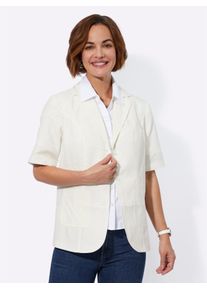 Classic Basics Damen Blusenblazer "Blusenblazer", beige, Gr. 38, 100% Polyester, Blazer