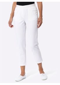 Classic Basics Damen Schlupfhose, weiß, Gr. 50, unifarben, 97% Baumwolle, 3% Elasthan, Hosen