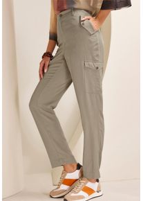Heine Damen Webhose, braun, Gr. 38, unifarben, 100% Lyocell, Hosen
