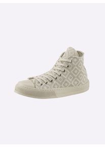 Heine Damen Sneaker, Gr. 37, beige, Textil, modisch, Schuhe