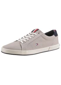 Tommy Hilfiger Herren Sneaker "ICONIC LONG LACE SNEAKER", Gr. 39, grau, Baumwolle, sportlich, Schuhe, Freizeitschuh, Halbschuh, Schnürschuh mit