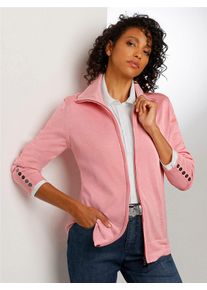 Damen Strickjacke, rosa, Gr. 38, CREATION L PREMIUM, unifarben, 97% Baumwolle, 2% Polyamid, 1% Polyester, Strickjacken