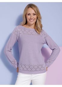 Classic Basics Damen Strickpullover "Langarm-Pullover", lila, Gr. 54, unifarben, 100% Polyacryl, Pullover