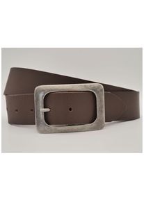 AnnaMatoni Damen Ledergürtel, braun, casual, Gr. 105, Rindsleder, Gürtel, mit silbener Schließe