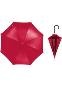 Euroschirm Stockregenschirm "Kompliment, rot", rot, Bezug: 100% Polyester, uni, Regenschirme, mit bedienungsfreundlichem, tastenlosen Schieber