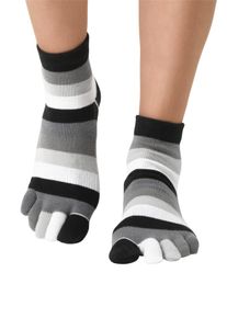 H.I.S. H.I.S Damen Zehensocken, Gr. 35, grau, Baumwolle, Polyamid, Polyester, Elasthan, gestreift, Socken, im Streifenmuster weich und atmungsaktiv