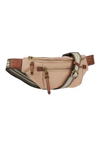 Camel Active Damen Bauchtasche "Bari", beige, Nylon, kontrastfarbene Details, Taschen, aus hochwertigem matten Nylon mit gestreiftem Gewebeband