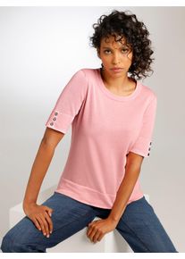Damen Strickpullover "Baumwoll-Pullover", rosa, Gr. 36, CREATION L PREMIUM, unifarben, 96% Baumwolle, 3% Polyamid, 1% Polyester, Pullover