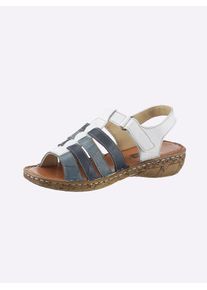 Casual Looks Damen Sandale, Gr. 36, blau, Glattleder, sportlich, Schuhe