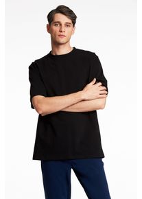 LINDBERGH Herren T-Shirt, schwarz, casual, Gr. XXL, Obermaterial: 100% Baumwolle, Shirts, mit Rundhalsausschnitt