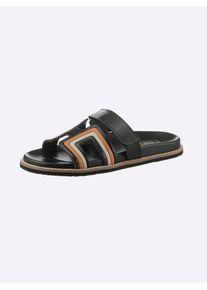 Heine Damen Pantolette, Gr. 36, orange, Leder, Rindsleder, Leder, modisch, Schuhe