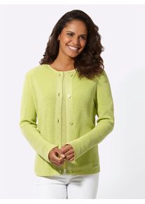 Casual Looks Damen Strickpullover "Twinset", grün, Gr. 36, unifarben, 100% Baumwolle, Pullover