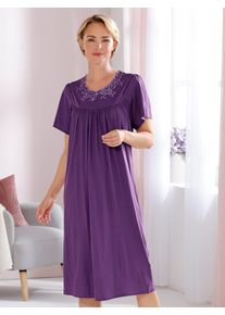 Ascafa Damen Nachthemd "Nachthemd", Gr. 36, lila, 50% Baumwolle, 50% Modal, unifarben, Kleider