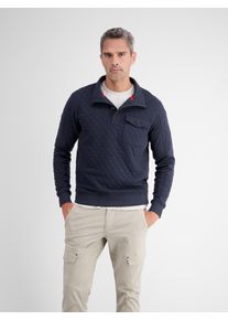 Lerros Herren Sweatshirt "Lerros Sweat-Troyer mit Steppmuster", blau, Gr. S, 75% Baumwolle, 25% Polyester, Sweatshirts