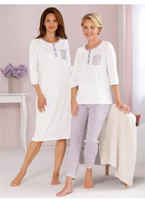 wäschepur WÄSCHEPUR Damen Schlafanzug, Gr. 36, lila, 50% Baumwolle, 50% Modal, Homewear-Sets