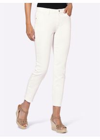 Heine Damen 7/8-Jeans, weiß, Gr. 42, unifarben, 98% Baumwolle, 2% Elasthan, Jeans