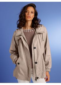 Damen Anorak, beige, Gr. 38, CREATION L PREMIUM, unifarben, 70% Viskose, 30% Leinen, Jacken