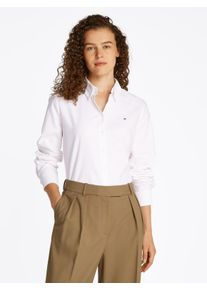 Tommy Hilfiger Damen Hemdbluse "OXFORD RELAXED FIT SHIRT", weiß, klassisch, Gr. 34, unifarben, Web, Obermaterial: 100% Baumwolle, Blusen, mit