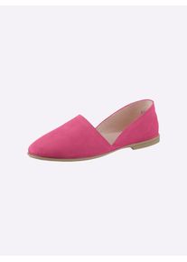 Heine Damen Slipper, Gr. 41, pink, Textil, modisch, Schuhe
