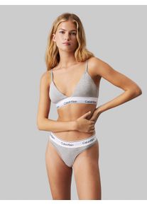 Damen Triangel-BH "LGHT LINED TRIANGLE", Calvin Klein Underwear, Gr. M, grau, Obermaterial: 53% Baumwolle, 35% Modal, 12% Elasthan, sportlich, BHs,