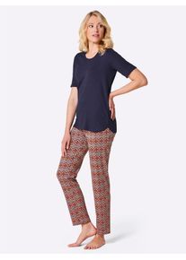 wäschepur WÄSCHEPUR Damen Schlafanzug, Gr. 36, bunt, 50% Baumwolle, 50% Viskose, Homewear-Sets