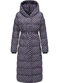 Ragwear Damen Steppmantel "Niara Long Print", lila, modisch, Gr. M, Außenmaterial: 100% Polyester, Innenfutter: 100% Polyester, Wattierung: 100%