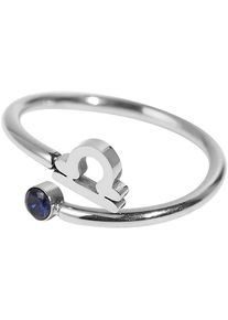 Firetti Damen Fingerring "Schmuck Geschenk Damenring Sternzeichen", 5 g, Waage, Edelstahl, 1,2mm, silber, Edelstahl, Fingerringe, Made in Germany -