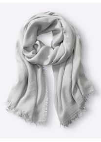 Heine Damen Modeschal, grau, 70% Modal, 30% Viskose, Modetücher