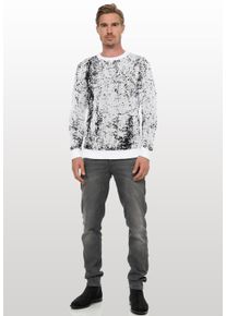 Rusty Neal Herren Strickpullover, weiß, casual, Gr. XXXL, mehrfarbig, 70% Polyacryl, 30% Baumwolle, Pullover, im angesagten zweifarbigen Design
