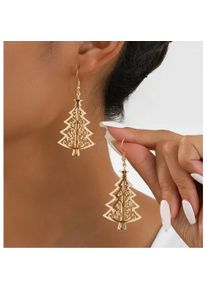 Adelia´s ADELIA ́S Damen Paar Ohrhänger, Damen, gold, Ohrringe, Weihnachtsschmuck Ohrhänger Weihnachtsbaum aus Edelstahl