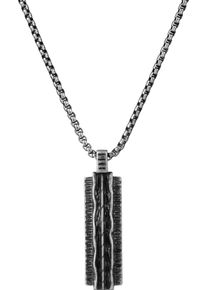 Firetti Damen Kette mit Anhänger "Schmuck Geschenk Edelstahl Halsschmuck Halskette Venezianerkette Holz", Edelstahl, L: 60cm, silber, Edelstahl,