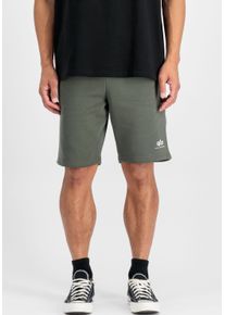 Herren Shorts "Basic Short SL II", grün, modisch, Gr. S, Alpha Industries, bedruckt, Web, Obermaterial: 80% Baumwolle, 20% Polyester, Hosen